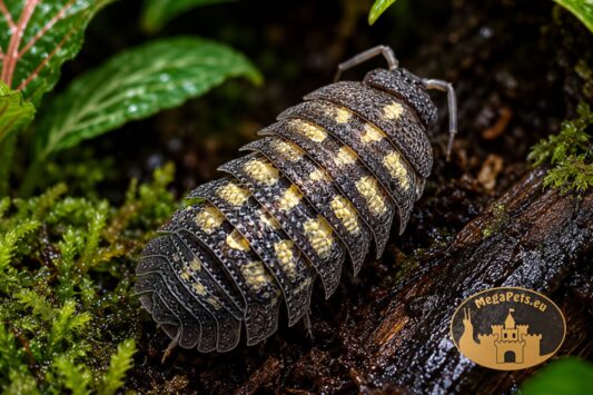 Armadillidium beieri Grey Spines – egzotyczne kulanki o ciemnym pancerzu z jasnymi plamkami do terrarium bioaktywnego